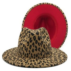 Leopard Print Fedora Hat